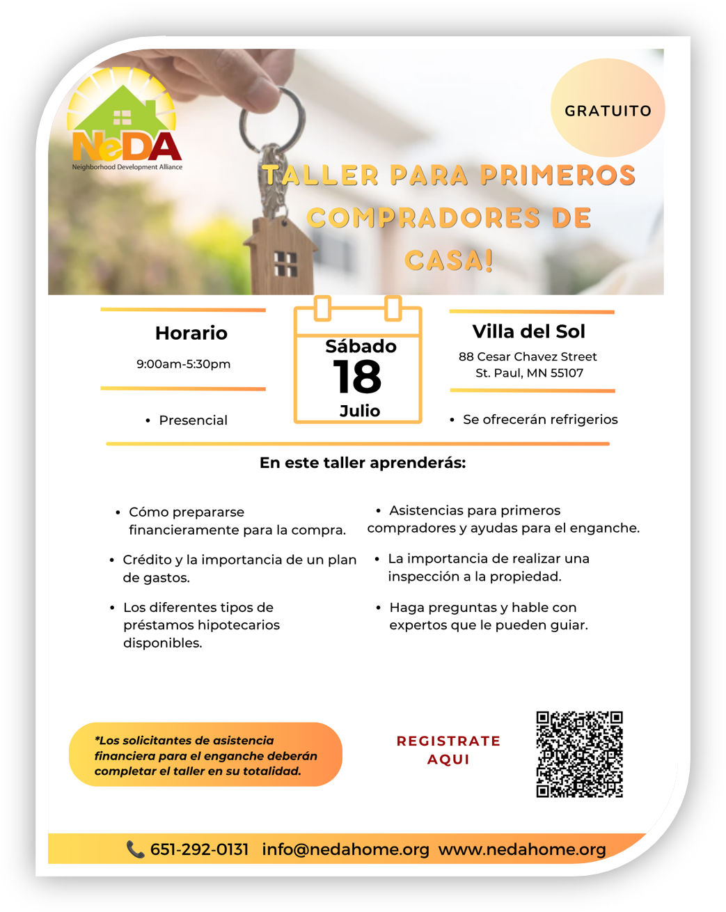 Free Spanish In-Person Homebuyer Education Workshop – July 18, 2026